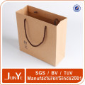 Logo printed eco-friendly kraft shopping paper bag with twisted handle